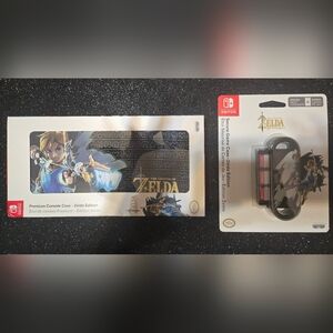 Legend of Zelda Breath of the Wild BOTW Bundle, Console Case & Game Case NIB